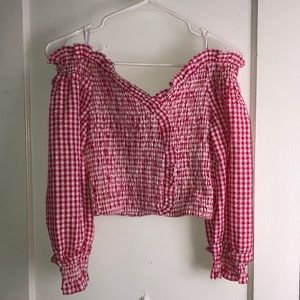 Zara Gingham Top